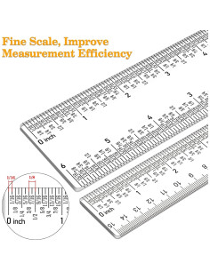 Conjunto de Reglas Acrílicas BAOFALI 15cm y 30cm para Medición 2