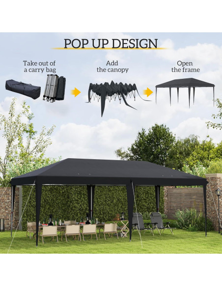 Carpa Pop Up 3.05m x 6.1m Genérico Resistente UV para Eventos