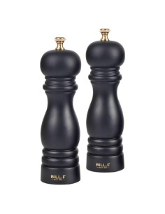 Molinillo de Sal y Pimienta BILL.F de Madera 17.5 cm Juego de 2