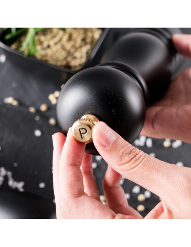 Molinillo de Sal y Pimienta BILL.F de Madera 17.5 cm Juego de 2