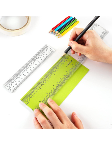 Conjunto de Reglas Acrílicas BAOFALI 15cm y 30cm para Medición
