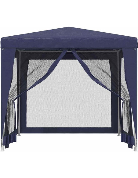Carpa de Fiesta KCCKOM 250x250cm con 4 Paredes de Malla Azul