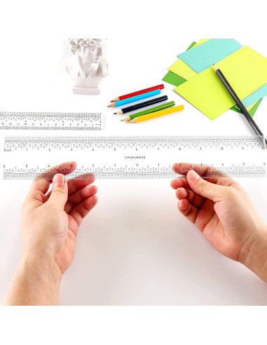Conjunto de Reglas Acrílicas BAOFALI 15cm y 30cm para Medición