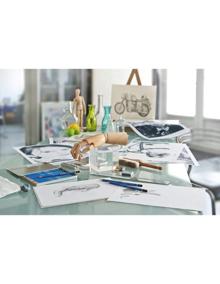 Lápiz de Madera Staedtler Mars Lumograph 12 Grados con Afilador