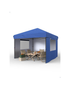 Carpa Plegable DEXSO 3 Paredes Laterales 3x3m Azul