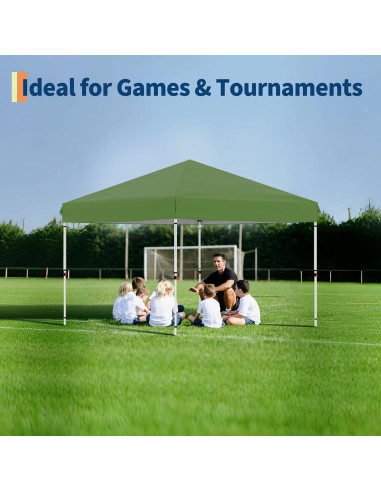 Carpa Plegable 3 Paredes Laterales HarmonyHealth 10x10 ft Verde