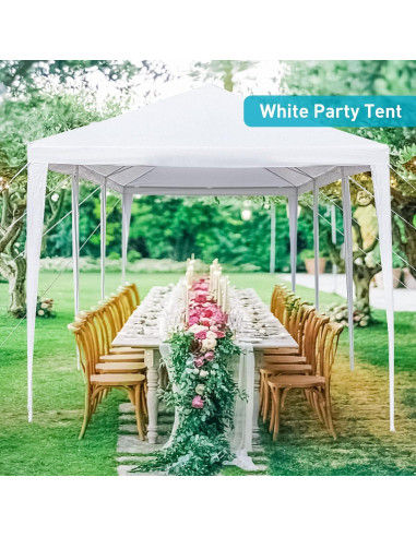 Carpa de Fiesta 3x9 m ANTSKU Blanca con 8 Paredes Removibles