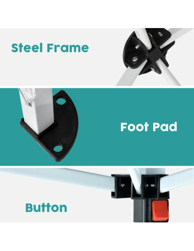 Carpa Plegable 3x3m Havemies con 4 Paredes Removibles Negro