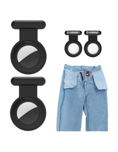 Funda de Silicona para Apple AirTag 2021 - 2 Pack Negro