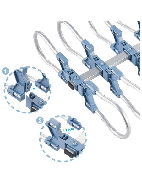 Antena HDTV Amplificada Exterior WIN SURPLUS 150 Millas 360