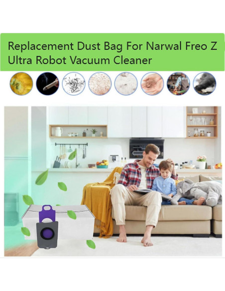 Bolsas de Polvo de Repuesto FUOUHEXIE para Narwal Freo Z Ultra