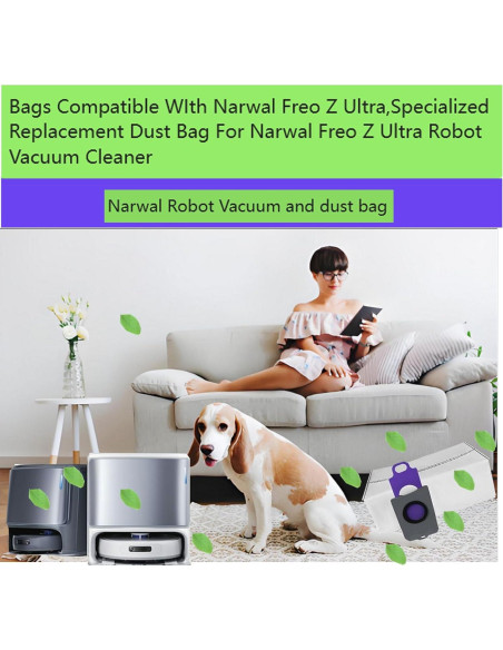Bolsas de Polvo de Repuesto FUOUHEXIE para Narwal Freo Z Ultra