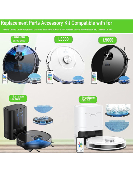 Kit de Repuestos BUXEBUX para Aspiradoras Robot L9000 L8000