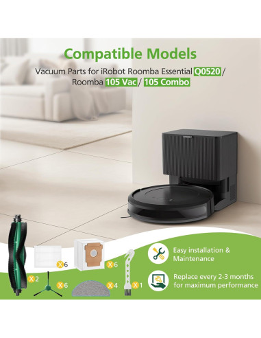 25 Piezas Repuesto iRobot Roomba Q0520 Q105 Accesorios
