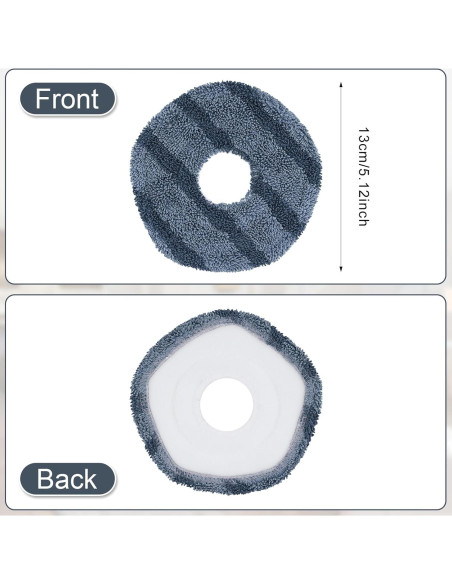 Paños de Mopa Lavables 2 Piezas PEUTIER para Eufy X10/X9 Pro