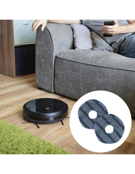 Paños de Mopa Lavables 2 Piezas PEUTIER para Eufy X10/X9 Pro