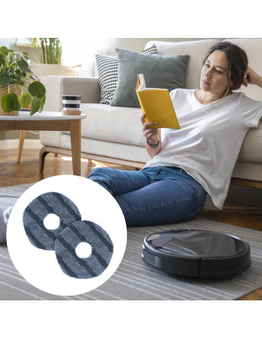 Paños de Mopa Lavables 2 Piezas PEUTIER para Eufy X10/X9 Pro