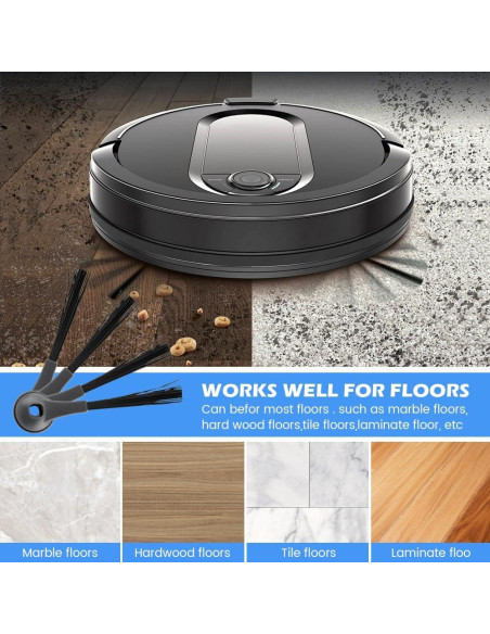 12 Cepillos Laterales de Repuesto Shark para Aspiradoras Robot 12 Cepillos Laterales de Repuesto Shark para Aspiradoras Robot