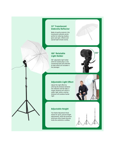 Kit de Iluminación Fotográfica Profesional Andoer con Fondos