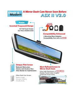 Cámara de Salpicadero NikoMaku ASX II 2K con GPS y Zoom 2