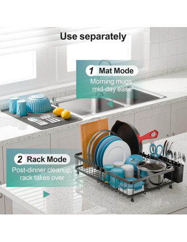 Escurridor de Platos Grande GSlife Expandible 42-54cm Negro