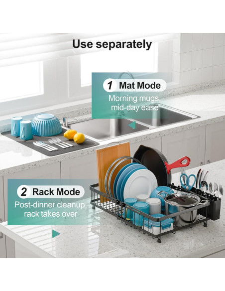 Escurridor de Platos Grande GSlife Expandible 42-54cm Negro