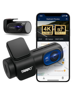 Cámara Dash Trapo T550 4K Delantera y 1080p Trasera GPS