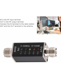 Medidor de Onda Estacionaria Marhynchus 3-30MHz 5-100W LED 2