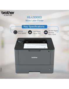 Impresora Láser Brother HL-L5000D Dúplex Automático 10.5 kg 2