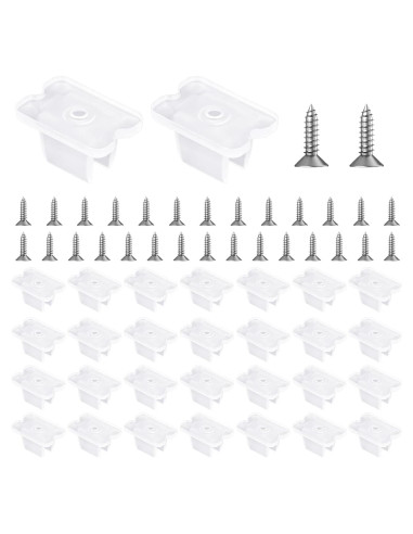 30 Clips de Montaje para Tiras LED TIESOME 5-6mm Translúcido