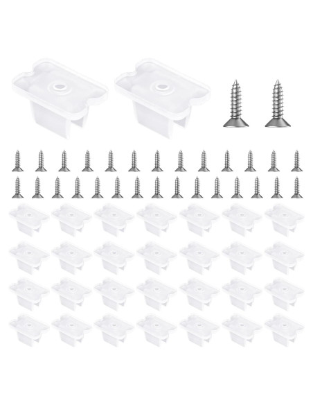 30 Clips de Montaje para Tiras LED TIESOME 5-6mm Translúcido