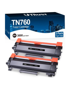 Tóner Compatible TN760 TN730 LEMERO UTRUST 2-Pack Negro