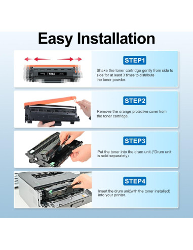 Tóner Compatible TN760 TN730 LEMERO UTRUST 2-Pack Negro