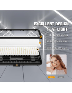 Kit de Iluminación LED LOMTAP 35W con Soporte 1.98m y Control Remoto 2