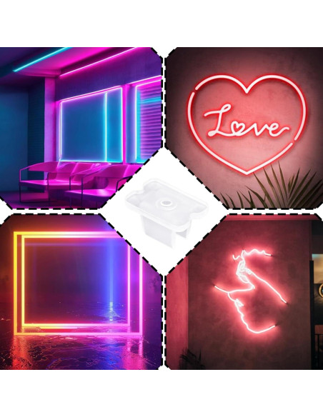 30 Clips de Montaje para Tiras LED TIESOME 5-6mm Translúcido