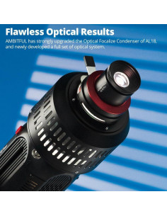 Snoot Óptico AMBITFUL AL-18 Pro con Montura Bowens y Lente 50mm 2