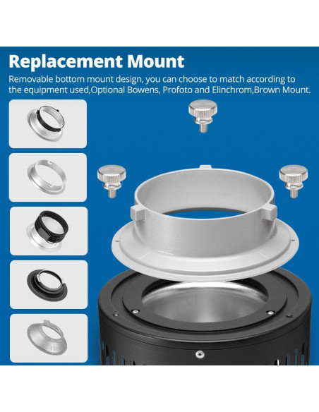 Snoot Óptico AMBITFUL AL-18 Pro con Montura Bowens y Lente 50mm Snoot Óptico AMBITFUL AL-18 Pro con Montura Bowens y Lente 50mm