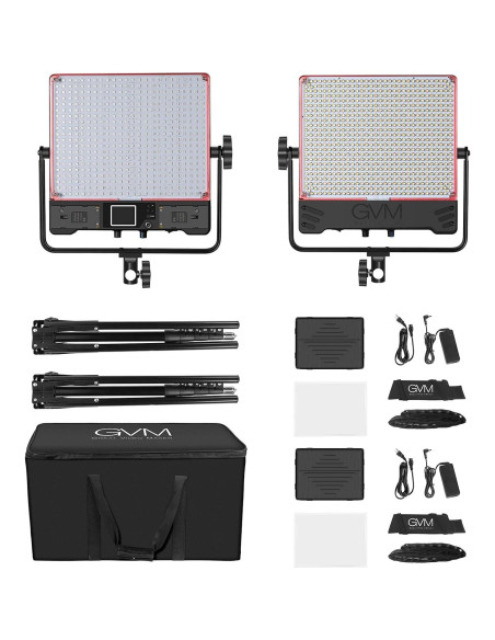 Kit de Iluminación LED GVM 50W RGB Bi-Color con Control APP Kit de Iluminación LED GVM 50W RGB Bi-Color con Control APP