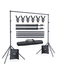 Kit de Soporte de Fondo Fotográfico LINCO 4172 Ajustable 3.05x2.13m