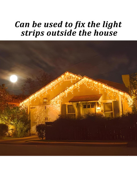 30 Clips de Montaje para Tiras LED TIESOME 5-6mm Translúcido