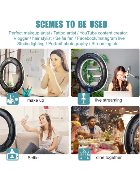 Luz de Anillo VILTROX VL-600T 45W 18" LED para Fotografía