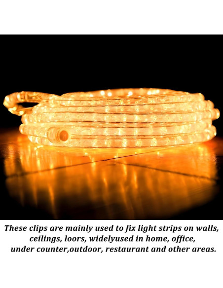 30 Clips de Montaje para Tiras LED TIESOME 5-6mm Translúcido