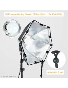 Kit de Iluminación de Estudio Fotográfico LINCO AM115 5000K 2