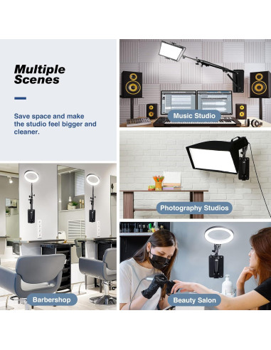 Brazo de Soporte Triangular Ajustable iFongsh 130cm para Luz