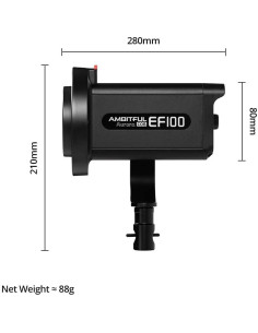 Luz de Video LED AMBITFUL EF100 100W 5600K CRI 95+ Control APP 2
