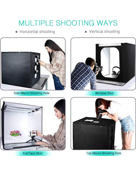 Caja de Fotos FOSITAN F60II 60x60cm Estudio Fotográfico LED