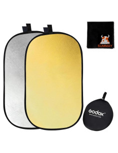Reflector de Luz Plegable Godox 120x180cm 2-en-1 Dorado/Plateado