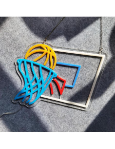 Cartel de Neón Baloncesto ASIUXIRS 35.56 cm con Cadena 2