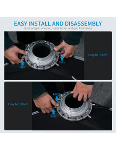 Softbox Rectangular FEELWORLD FSR120 30x120cm para luces Bowens 2