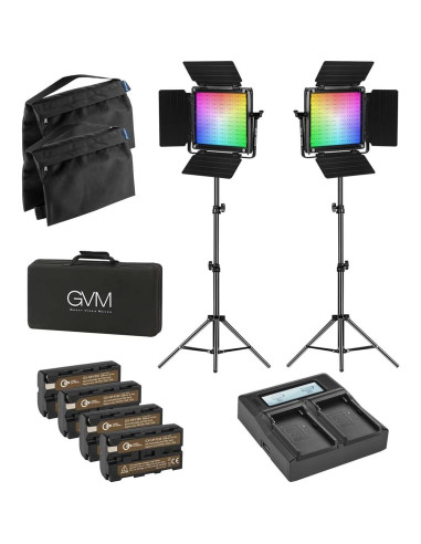 Kit de Luz LED 800D-RGB GVM Bi-Color 40W con Control APP